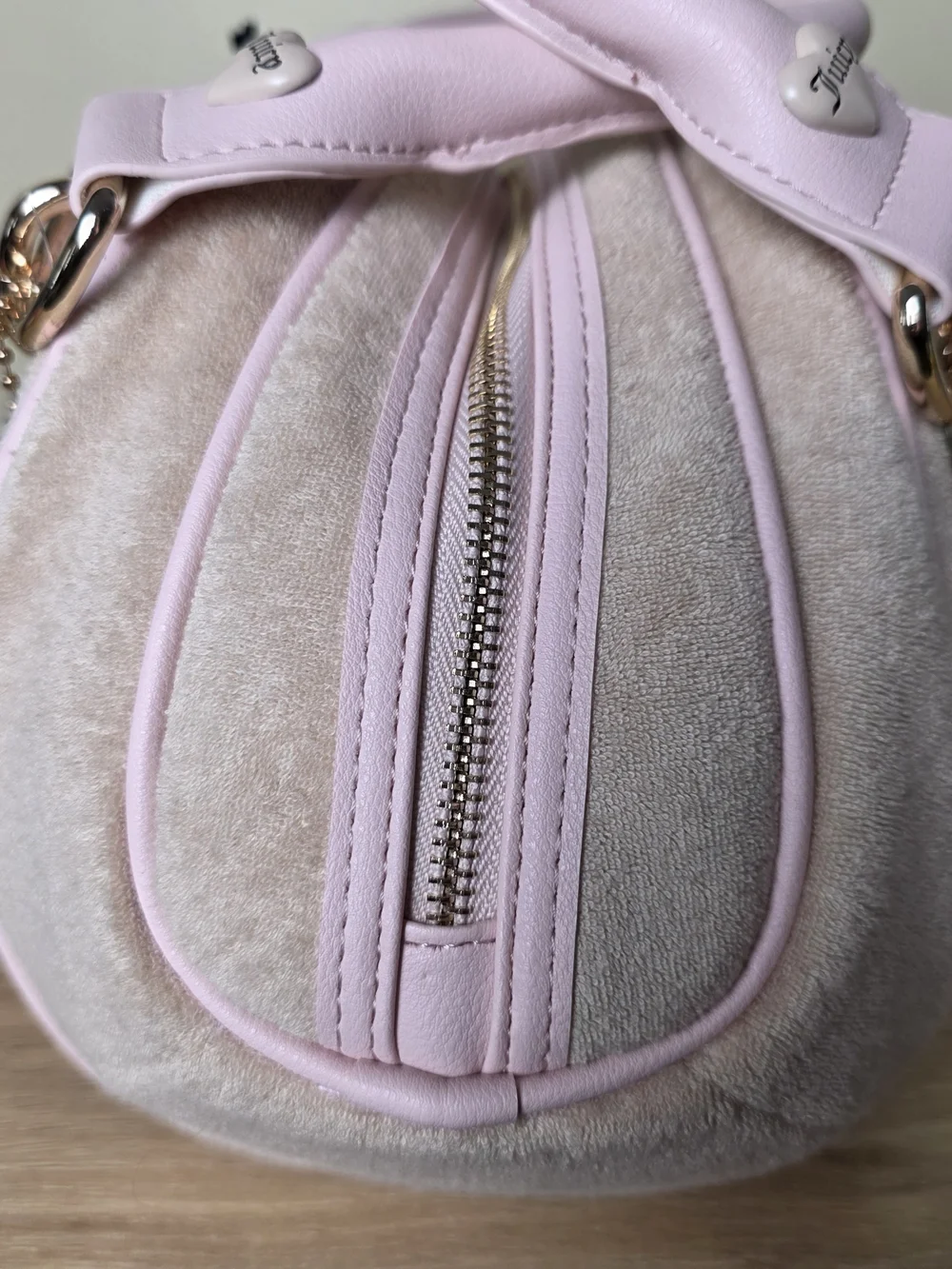 Juicy Couture Sugar Rush  Satchel with Ice Cream Charm In Buff Beige